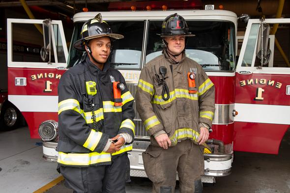 Fire Protection and Safety students in uniform